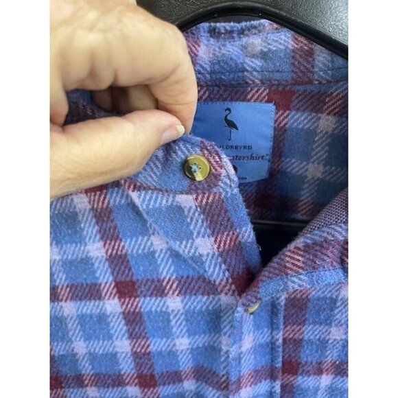 Tailorbyrd Plaid Button-Up Shirt "The Sweatertshirt" Blue/Red Check Men's‎ Large - Picture 7 of 15